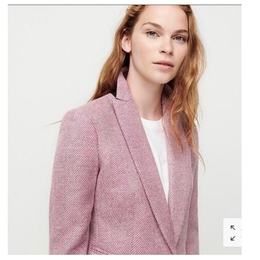 JCrew Pink Parke Wool Blazer